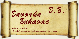 Davorka Buhavac vizit kartica